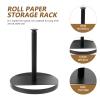 Cabilock Vertical Roll Paper Storage Rack Tissue Holder for Napkin Organizer Simple Design for Bathroom and Kitchen view 2