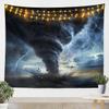 Castle Fairy 3D Tornado Tapestry Lightning Tapesrties Dcor Living Room Bedroom Natural Disaster Wall Hangings Art Tornado Pattern Tapestry Wall Hanging for Home Decor 59.1x82.7 view 1