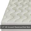 Top Split King (Flex Head) Waterproof Rayon from Bamboo Jacquard Mattress Pad for Half Split King Beds view 3