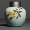 10cm Hand Painted Loquat Pattern Sealed Tea Jar Storage Tea Caddy Ceramics Tea Set view 2