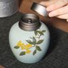 10cm Hand Painted Loquat Pattern Sealed Tea Jar Storage Tea Caddy Ceramics Tea Set view 4