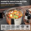 Ciwete 8 Quart Stock Pot, 3 Ply Whole Clad Stainless Steel Stock Pot, 8 QT Cooking Pot with Lid, Induction Pot for Cooking, 18/10 Stainless Steel Cookware Stockpots Oven, Gas and Dishwasher Safe view 4