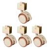 Small Swivel Castors, 4 Pcs Rubber Furniture Casters, Transport Castors Wheels, U-Bracket, Inner Width of Splint: 20/22/25mm, Swivel Casters with Brake, Load-Bearing 60 Kg,U22mm view 1
