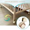 Small Swivel Castors, 4 Pcs Rubber Furniture Casters, Transport Castors Wheels, U-Bracket, Inner Width of Splint: 20/22/25mm, Swivel Casters with Brake, Load-Bearing 60 Kg,U22mm view 2