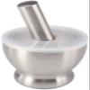 Stainless Steel Mortar and Pestle Sets, Spice Grinder Pepper Crusher Bowl Pestle Mortar Grinder Kitchen Tool Stainless Steel Masher view 1