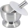Stainless Steel Mortar and Pestle Sets, Spice Grinder Pepper Crusher Bowl Pestle Mortar Grinder Kitchen Tool Stainless Steel Masher view 2