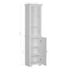 UTEX 64" Freestanding Storage Cabinet, Bathroom Tall Silm Cabinet with Doors and Adjustable Shelves, Free Standing Linen Tower, Home Storage Furniture, White view 3