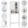 UTEX Over The Toilet Storage Cabinet, Over Toilet Bathroom Organizer with Adjustable Shelves and Double Doors, White view 4