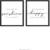 You Are My Sunshine - Beautiful Modern Typography Wall Print - Set of 2 - Minimalist Wall Decor for Nursery - Above Crib Wall Art - Baby Shower Gifts - New Parent Gift - 11x14 unframed print view 4