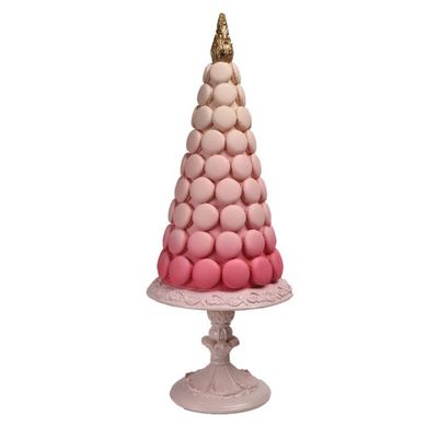 December Diamonds Pink Macaron Sweet Tree Centerpiece 20-Inch Dessert Display for Christmas, Easter, or Holiday Table Dcor