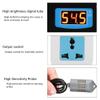 Digital Humidity Controller 0-99% RH Hygrostat with Sensor Outlet 110-220V for Humidifier Dehumidifier HVAC (US Plug) view 3