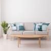 Ambesonne Grunge Throw Pillow Cushion Case Pack of 4, Abstract and Modern Style Brushstroke Ornaments Geometric Squares, Modern Accent Double-Sided Digital Printing, 24", Pale Cadet Blue and Teal view 4