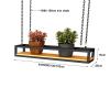 Ceiling Shelf Flower Pot Rack Storage, Ceiling Hanging Flower Stand, Adjustable Ceiling Floating Shelves, Creative Plant Railing Shelf, Hanging Flower Stand (Size : 120X25X15CM) view 2