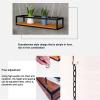 Ceiling Shelf Flower Pot Rack Storage, Ceiling Hanging Flower Stand, Adjustable Ceiling Floating Shelves, Creative Plant Railing Shelf, Hanging Flower Stand (Size : 120X25X15CM) view 3