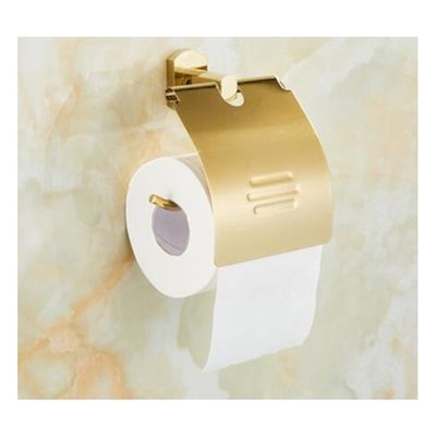 TYZK Shower Shelves Gold Bath Sets, Towel Rack, Paper Holder, Toilet Brush Holder, Hooks Bathing Accessories (Color : Paper Holder)