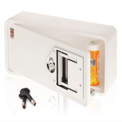 MEDICINE RX SAFE - Medicine Cabinet Safe-Barrel Key Lockbox