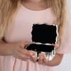 Cherished Moments Personalized Small Rectangle-Shaped Jewelry Keepsake Box with Custom Engraved Message for Quinceanera Gift, Silver Toned view 4