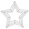 Craft Supply Floral Garden Star-Shaped Wire Wreath Form - 15 x 15 Inches, Black view 1