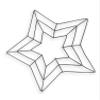 Craft Supply Floral Garden Star-Shaped Wire Wreath Form - 15 x 15 Inches, Black view 2