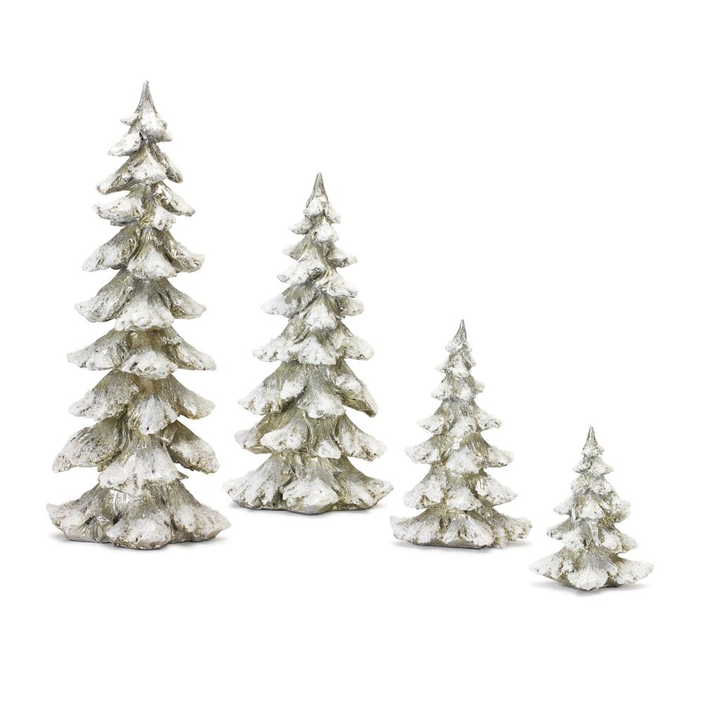 Melrose 84004 Christmas Tree, Set of 4, 18-inch Height, Resin