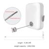 BOOMALTU Wall Mounted Retractable Clothesline Indoor Outdoor,14ft Clothes Lines Can hHanging Clothes 55lb, Clothes Line String Heavy Duty with Lock to Prevent Sagging (White) view 4