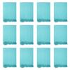Arkwright Common Ground Bulk Blankets - Pack of 12 - Reversible 100% Cotton All Season Lightweight Couch Bed Throws for Wedding Guests, Travel, and Outdoor Events, 50 x 70 in, Aqua view 1
