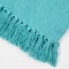 Arkwright Common Ground Bulk Blankets - Pack of 12 - Reversible 100% Cotton All Season Lightweight Couch Bed Throws for Wedding Guests, Travel, and Outdoor Events, 50 x 70 in, Aqua view 2