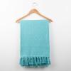 Arkwright Common Ground Bulk Blankets - Pack of 12 - Reversible 100% Cotton All Season Lightweight Couch Bed Throws for Wedding Guests, Travel, and Outdoor Events, 50 x 70 in, Aqua view 4