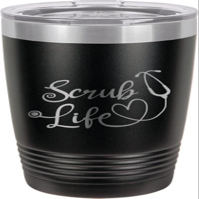 CustomGiftsNow Scrub Life - Nursing/Nurse - Stainless Steel Double-Wall Insulated Tumbler 20-Ounce Truck Car Travel Coffee Cup Mug with Lid