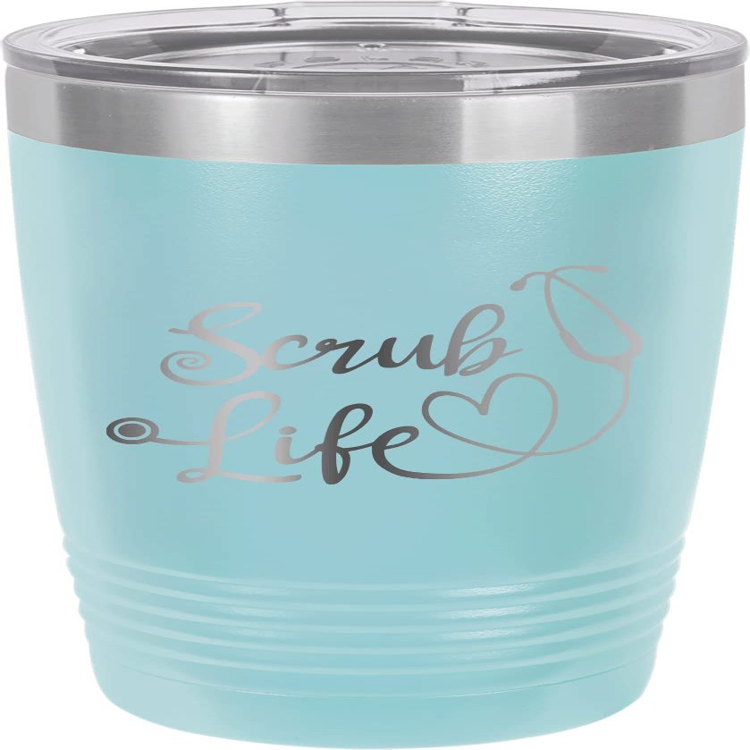 CustomGiftsNow Scrub Life - Nursing/Nurse - Stainless Steel Double-Wall Insulated Tumbler 20-Ounce Truck Car Travel Coffee Cup Mug with Lid