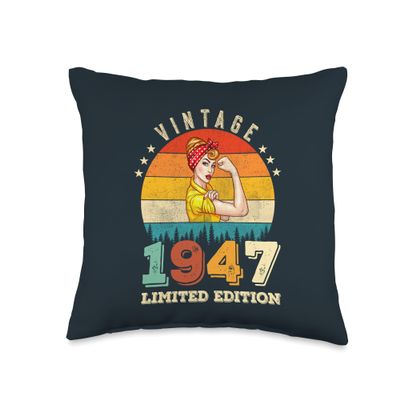 78th Birthday 1947 Limited Edition Vintage 78 Year Old Women Throw Pillow
