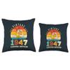 78th Birthday 1947 Limited Edition Vintage 78 Year Old Women Throw Pillow view 3