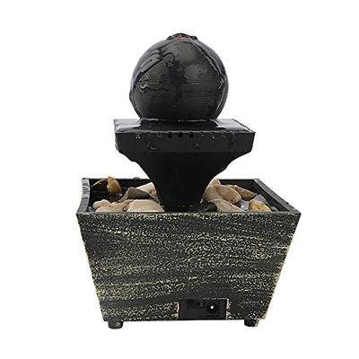 XIANGGUI 1983 Desktop Waterfall Office Home Living Room Coffee Table Desktop Creative Water Decoration Small Fountain Decoration Landscape Fountains Dcor (Color : B)