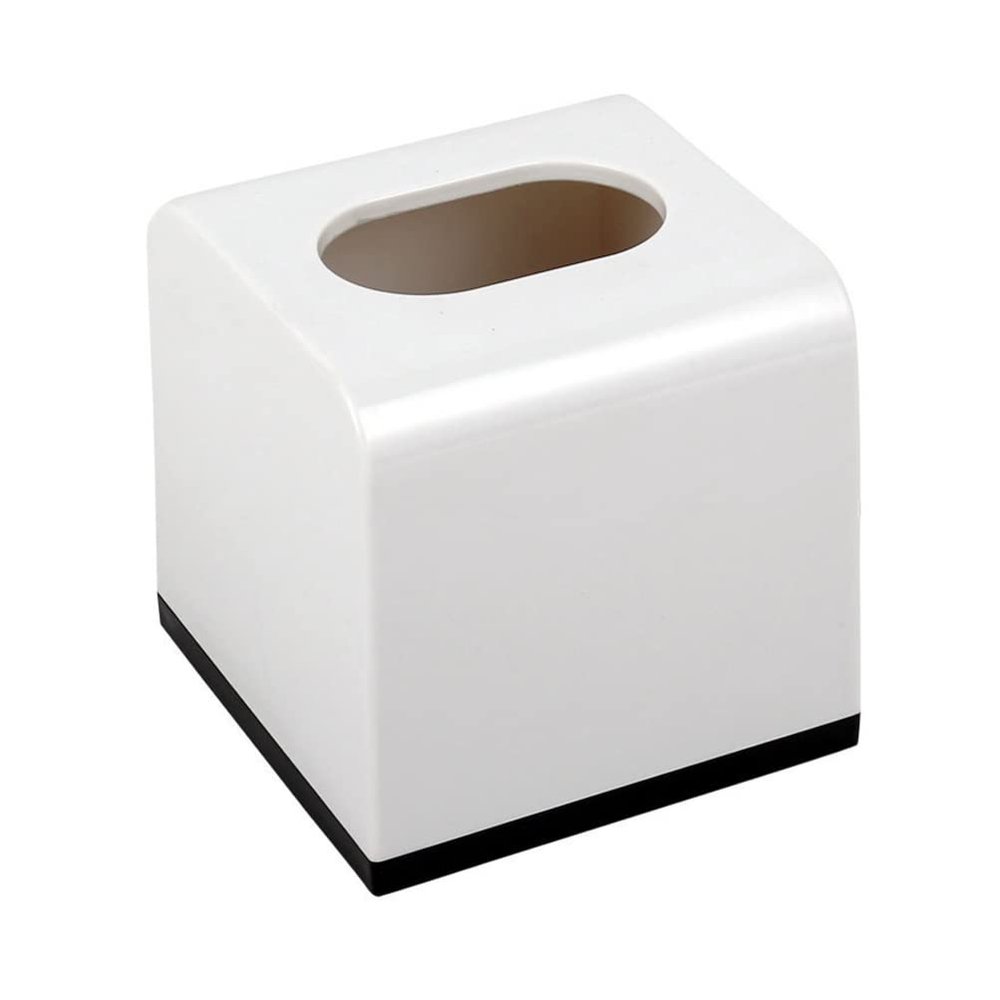 DOITOOL Plastic Tissue Box Holder Square Facial Tissue Dispenser Box Cover Napkin Box Container Roll Paper Storage Box Home Decoration