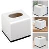 DOITOOL Plastic Tissue Box Holder Square Facial Tissue Dispenser Box Cover Napkin Box Container Roll Paper Storage Box Home Decoration view 4