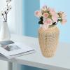 1pc Japanese Style Grass Woven Glass Vase for Dried Flowers Creative Home Decoration Smooth Flower Arrangement Container Unique and Design view 4