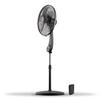Air Monster 16" 5-Blade, 5 Speed Adjustable Height Ultra Powerful Quiet Oscillating Standing Pedestal Fan with Remote Control, 7.5 Hour Timer, Stand Fan for Bedroom, Black view 1