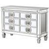 BOWERY HILL Contemporary Server in Mirrored and Antique Platinum view 1