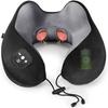 COMFIER Travel Neck Pillow Massager,Memory Foam Neck Pillow,Vibration Neck Massage Pillow with Heat for Pain Relief,Head Support Cervical Pillow for Airplane,Car Office, for Dad view 1