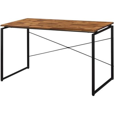BOWERY HILL Contemporary Wood Desk in Oak & Black