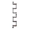 AngelcityCC 6 Tier Industrial Pipe Shelving Bookcase, Pipe Shelves with Wood Planks, Floating Shelves Wall Mounted, Retro Rustic Industrial Shelf for Bar Kitchen Living Room view 1