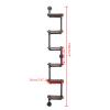 AngelcityCC 6 Tier Industrial Pipe Shelving Bookcase, Pipe Shelves with Wood Planks, Floating Shelves Wall Mounted, Retro Rustic Industrial Shelf for Bar Kitchen Living Room view 3