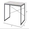 BOWERY HILL Contemporary Writing Desk, 47 in Rectangular Wooden Top, Antique White-Ash Finish, Metal Sled Base, Durable Home Office Furniture for Small Spaces and Apartments view 3