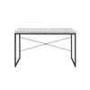 BOWERY HILL Contemporary Writing Desk, 47 in Rectangular Wooden Top, Antique White-Ash Finish, Metal Sled Base, Durable Home Office Furniture for Small Spaces and Apartments view 4