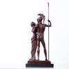 R REALONG Bronze Sculpture of Ares and Aphrodite | Handcrafted Greek Mythology Decor |22.8" Tall Romantic Warrior and Goddess Statue for Home or Office Display view 2