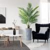 Artificial Tree in Contemporary Geometric Pattern Planter, Fake Areca Tropical Palm Silk Tree for Indoor and Outdoor Home Decoration - 66" Overall Tall (Plant Pot Plus Tree) view 1