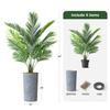 Artificial Tree in Contemporary Geometric Pattern Planter, Fake Areca Tropical Palm Silk Tree for Indoor and Outdoor Home Decoration - 66" Overall Tall (Plant Pot Plus Tree) view 3