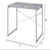 BOWERY HILL Contemporary Desk in Faux Concrete and Silver view 2