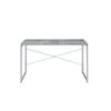 BOWERY HILL Contemporary Desk in Faux Concrete and Silver view 4
