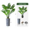 Artificial Tree in Contemporary Geometric Pattern Planter, Fake Monstera Silk Tree for Indoor and Outdoor Home Decoration - 65" Overall Tall (Plant Pot Plus Tree) view 3